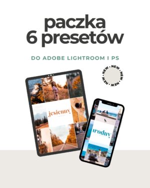 Paczka autorskich presetów filtrów do Adobe Lightroom